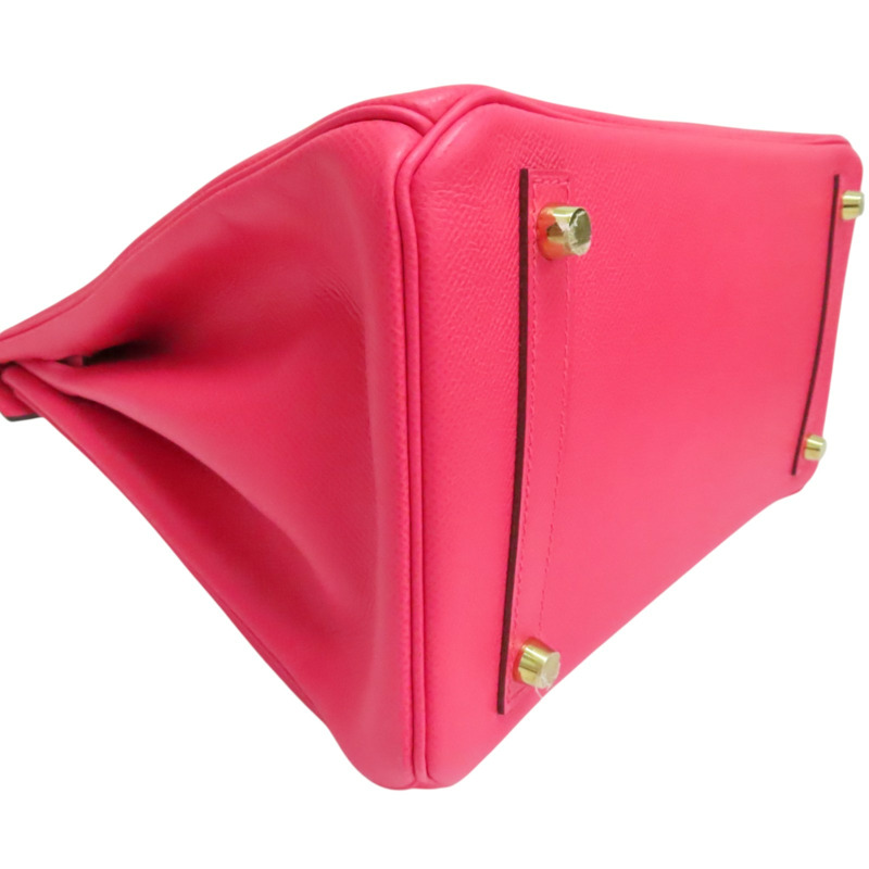 極致粉 Epsom牛皮 Birkin 30 柏金包 手提包 D刻 金釦【HERMES 愛馬仕】-12