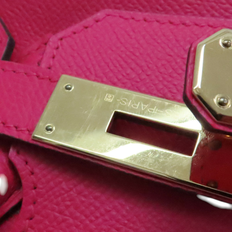 極致粉 Epsom牛皮 Birkin 30 柏金包 手提包 D刻 金釦【HERMES 愛馬仕】-13