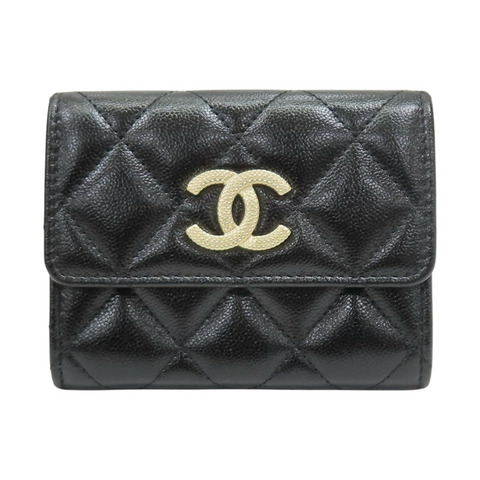 黑色 荔枝紋 牛皮 零錢包【CHANEL 香奈兒】 AP4319