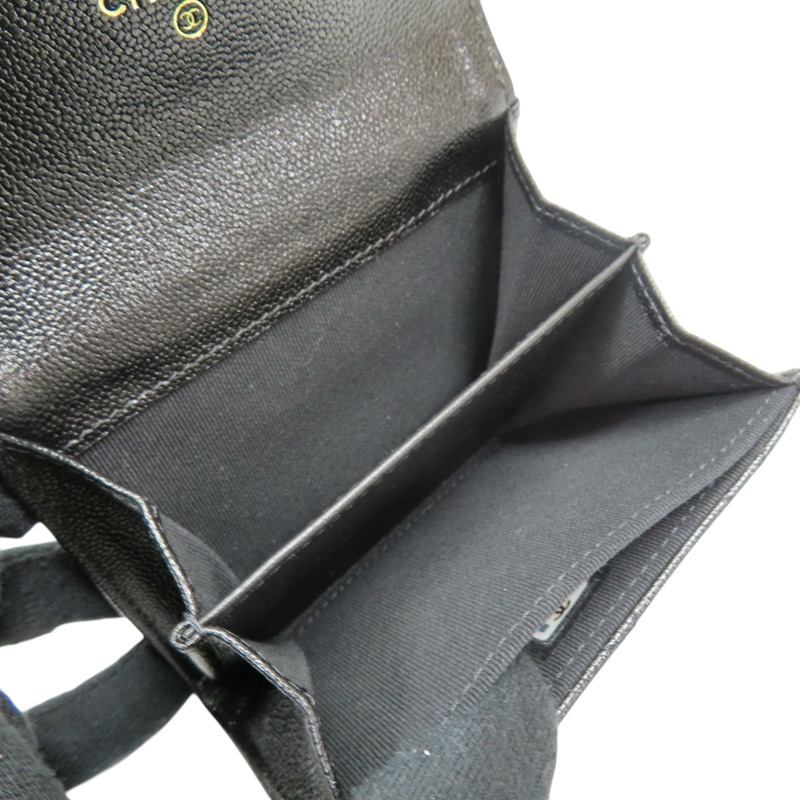 黑色 荔枝紋 牛皮 零錢包【CHANEL 香奈兒】 AP4319-4