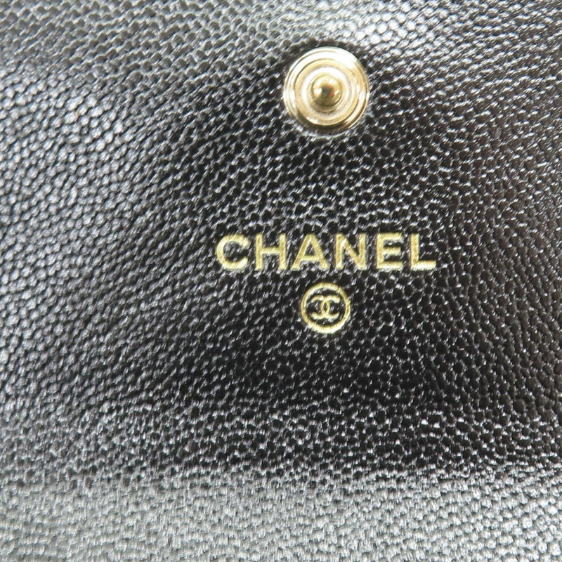 黑色 荔枝紋 牛皮 零錢包【CHANEL 香奈兒】 AP4319-5