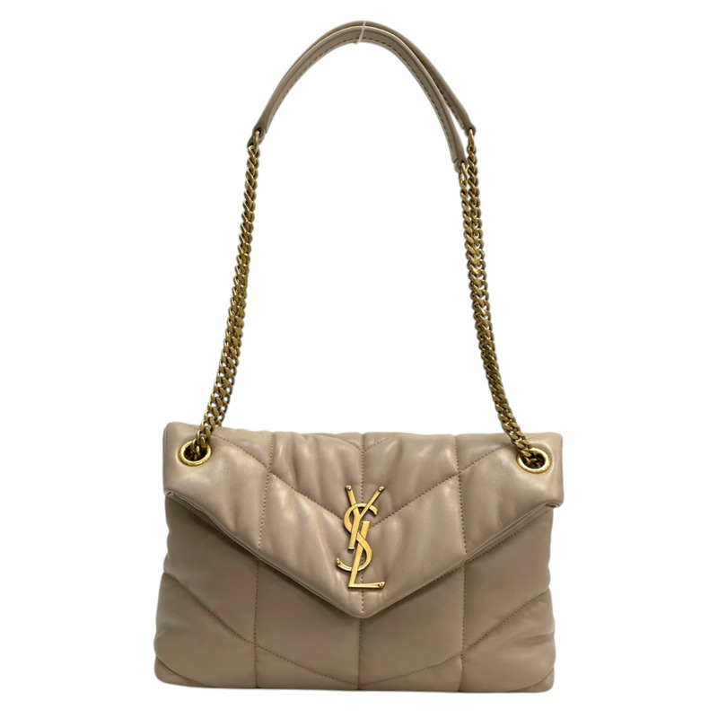 淺褐色羊皮 PUFFER小號 肩背包 577476【SAINT LAURENT YSL 聖羅蘭】 577476-1