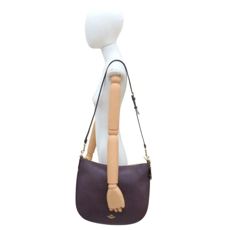 酒紅色 牛皮 Chelsea Hobo 32 肩背包【COACH 寇馳】 58036-9