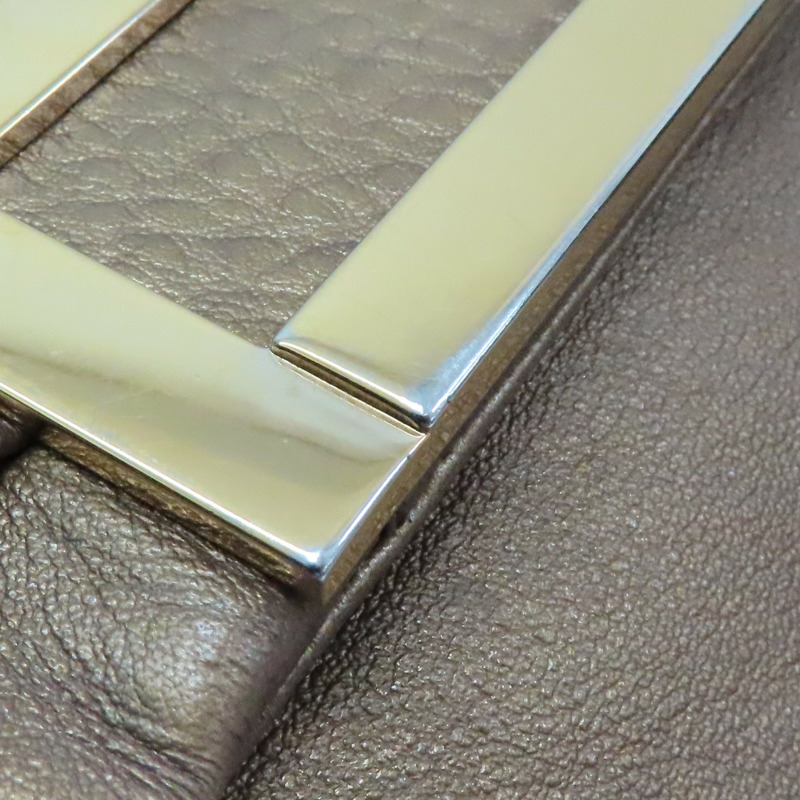 金屬棕色 牛皮 Mia 肩背包【FENDI 芬迪】 8BR614-HJM-13