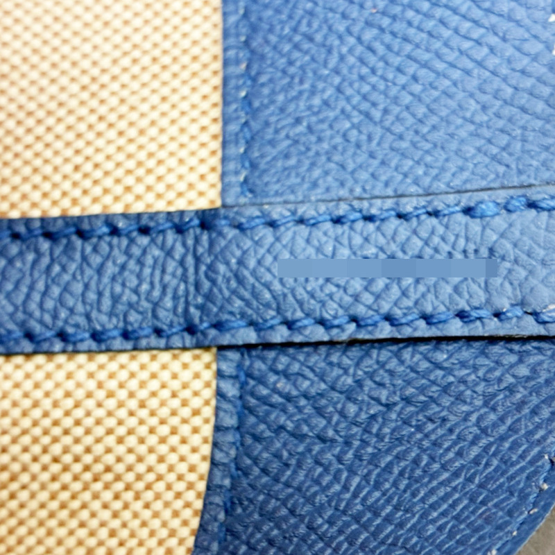 藍色Epsom牛皮/卡綠色Suede絨布 手提包 X刻【HERMES 愛馬仕】-5