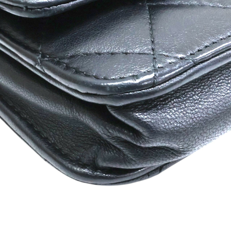 黑色羊皮 WOC 鍊帶 肩背包 A33814【CHANEL 香奈兒】 A33814-15