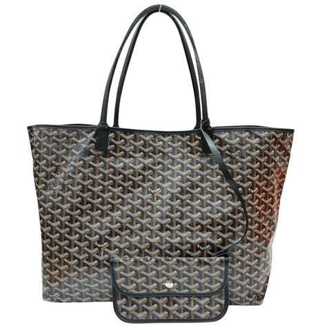 黑色 塗層帆布 Saint Louis GM 托特包 (手把黏膩感)【GOYARD 高雅德】 STLOUIGMLTY50CL50P