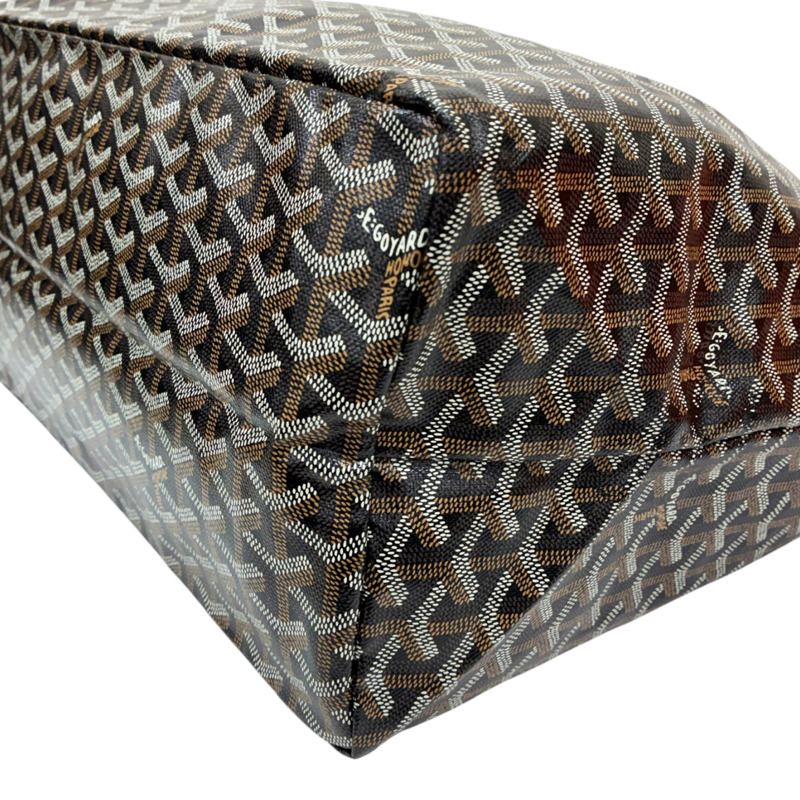 黑色 塗層帆布 Saint Louis GM 托特包 (手把黏膩感)【GOYARD 高雅德】 STLOUIGMLTY50CL50P-5