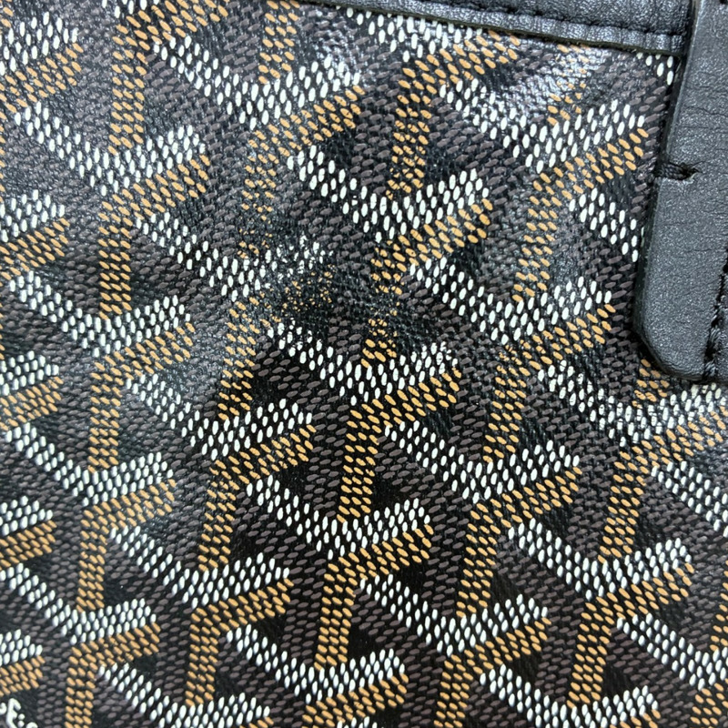 黑色 塗層帆布 Saint Louis GM 托特包 (手把黏膩感)【GOYARD 高雅德】 STLOUIGMLTY50CL50P-8