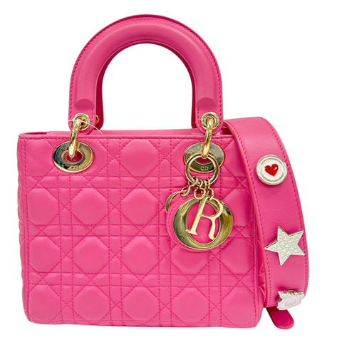 粉色 羊皮 Lady Dior My ABCDior Small 兩用包 (缺LOGO掛飾)【Dior 迪奧】 M0538ONGE