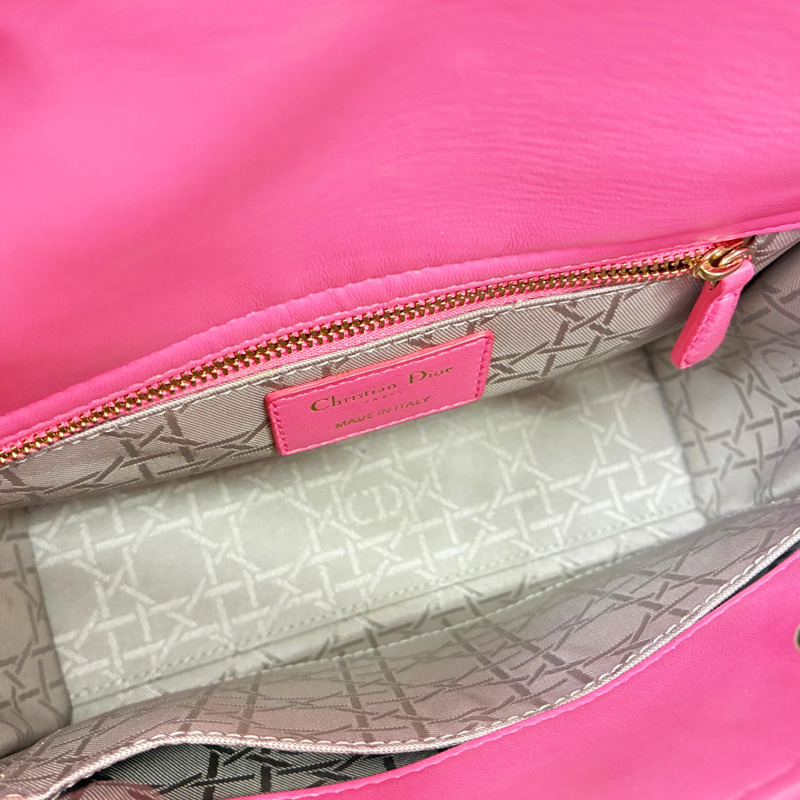 粉色 羊皮 Lady Dior My ABCDior Small 兩用包 (缺LOGO掛飾)【Dior 迪奧】 M0538ONGE-2
