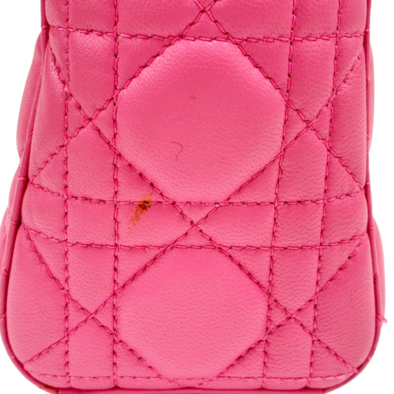 粉色 羊皮 Lady Dior My ABCDior Small 兩用包 (缺LOGO掛飾)【Dior 迪奧】 M0538ONGE-8
