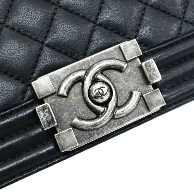 黑色羊皮 BOY 25 肩背包 A67086 無卡【CHANEL 香奈兒】 A67086-5