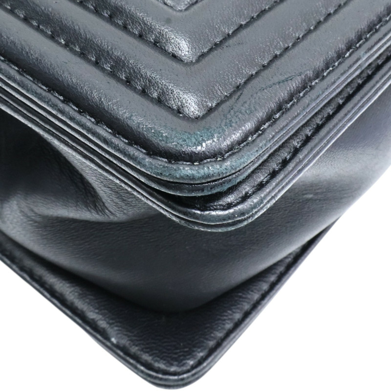 黑色羊皮 BOY 25 肩背包 A67086 無卡【CHANEL 香奈兒】 A67086-9