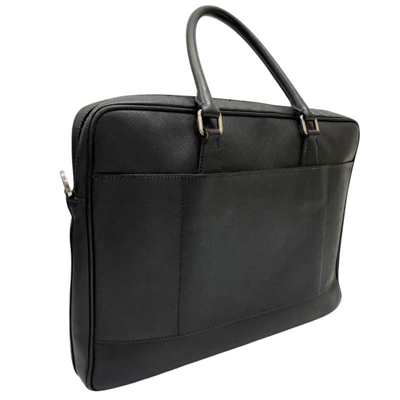 黑色 牛皮 公事包 手提包 (缺背帶)【PRADA 普拉達】 VA0891-1