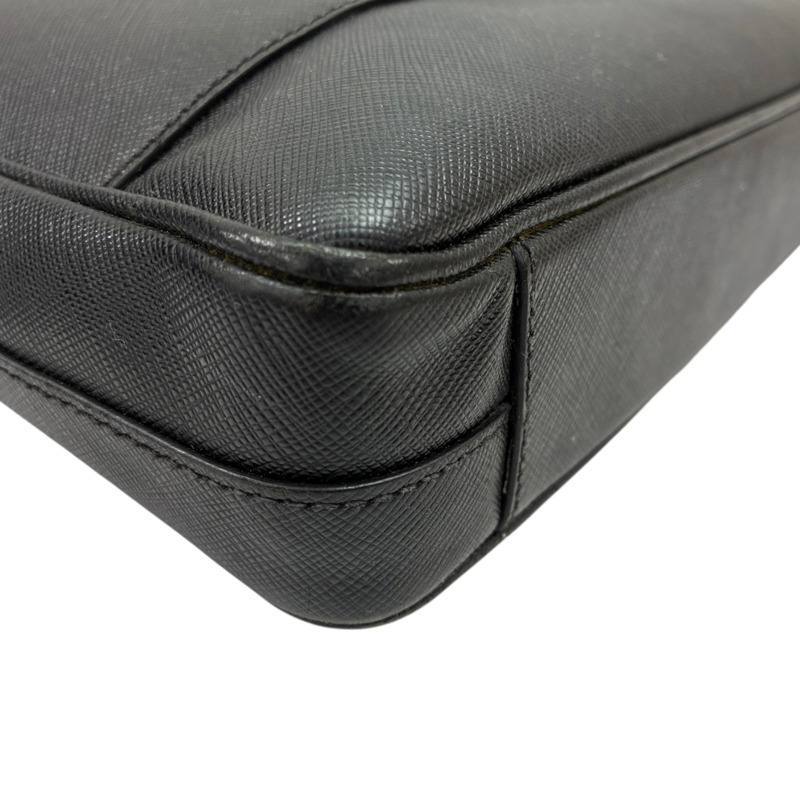 黑色 牛皮 公事包 手提包 (缺背帶)【PRADA 普拉達】 VA0891-5