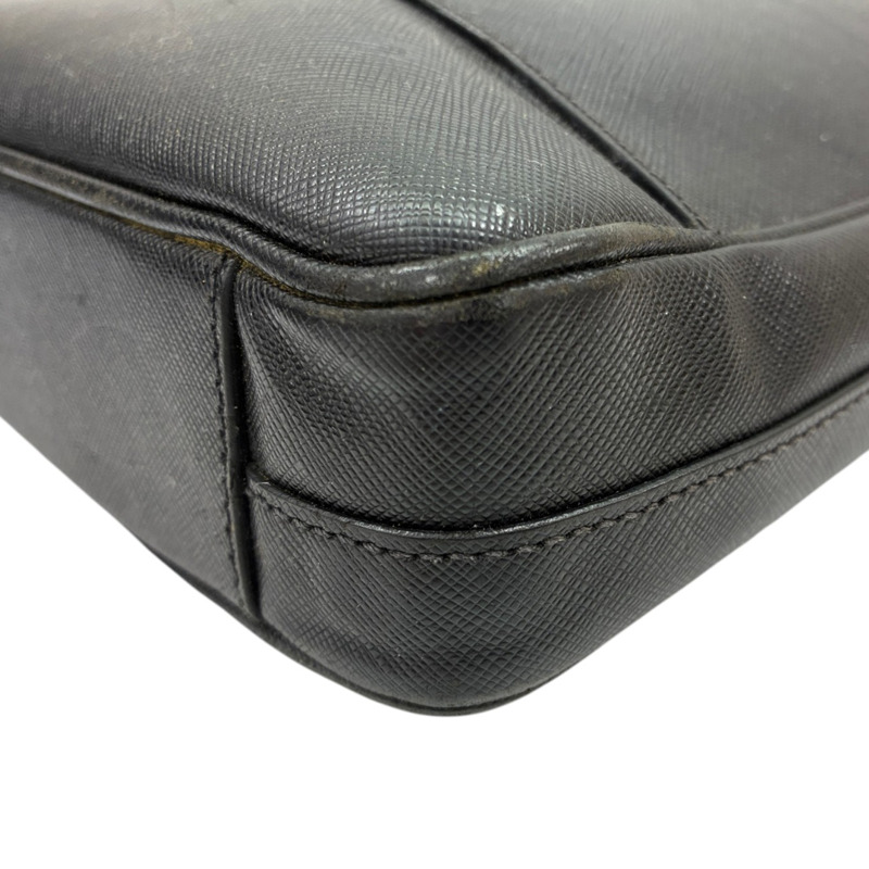 黑色 牛皮 公事包 手提包 (缺背帶)【PRADA 普拉達】 VA0891-6