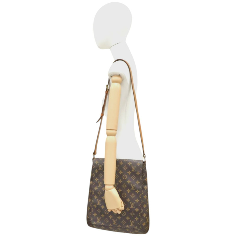 棕色 原花帆布 Musette 肩背包 M51256【LOUIS VUITTON LV 路易威登】 M51256-6