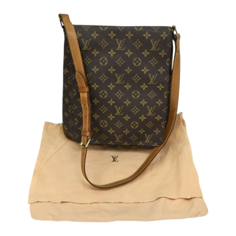 棕色 原花帆布 Musette 肩背包 M51256【LOUIS VUITTON LV 路易威登】 M51256-7