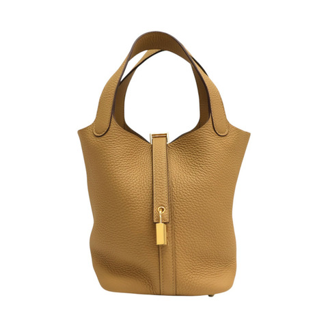 餅乾色 TC牛皮 Picotin Lock 18 手提包 H056289CC B刻【HERMES 愛馬仕】 H056289CC