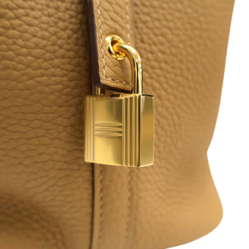 餅乾色 TC牛皮 Picotin Lock 18 手提包 H056289CC B刻【HERMES 愛馬仕】 H056289CC-2
