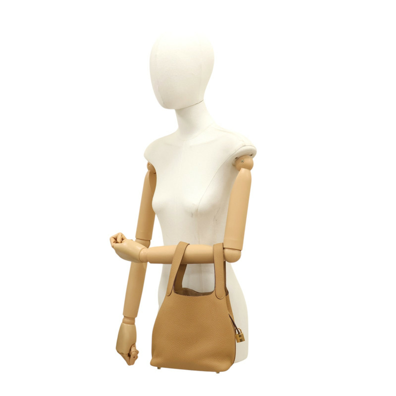 餅乾色 TC牛皮 Picotin Lock 18 手提包 H056289CC B刻【HERMES 愛馬仕】 H056289CC-5