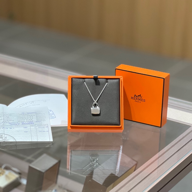 Hermes爱马仕康康白金项链-1