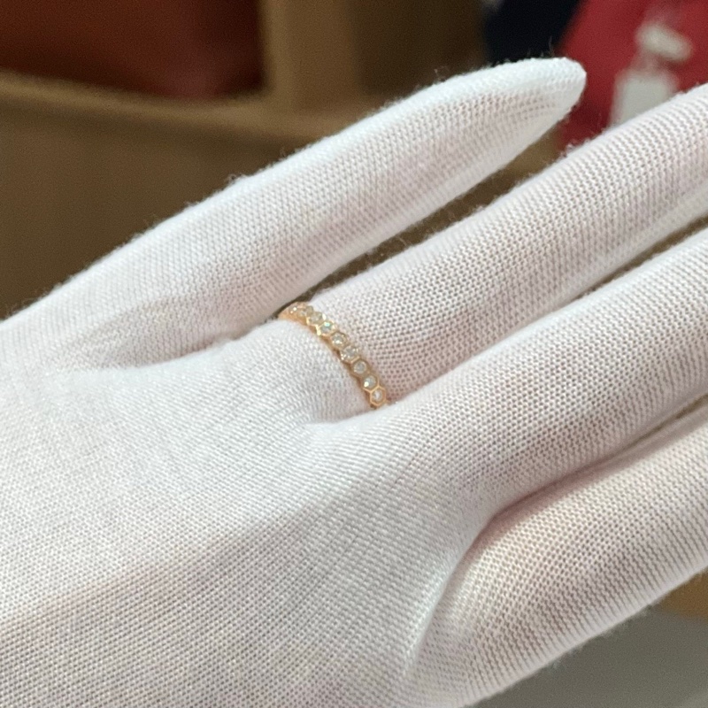 尚美Chaumet玫瑰金蜂巢钻戒钻石戒指-5