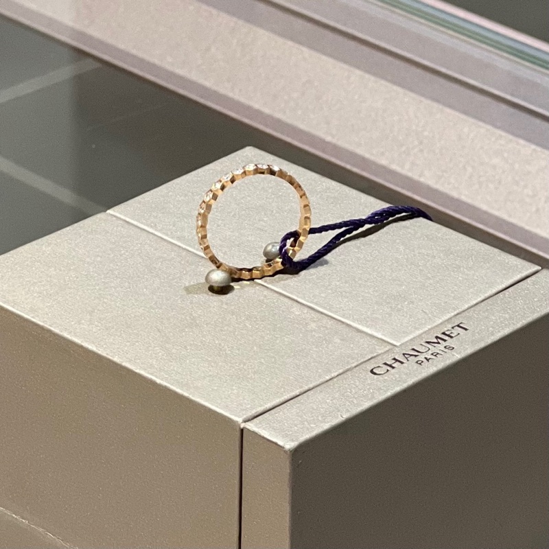 尚美Chaumet玫瑰金蜂巢钻戒钻石戒指-4