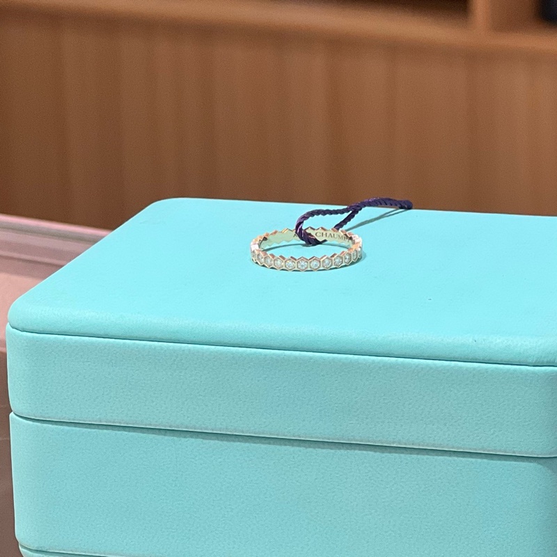 尚美Chaumet玫瑰金蜂巢钻戒钻石戒指-6