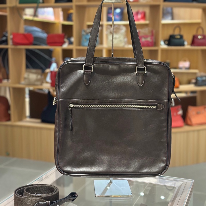 Hermes爱马仕男士公文包斜挎包-0