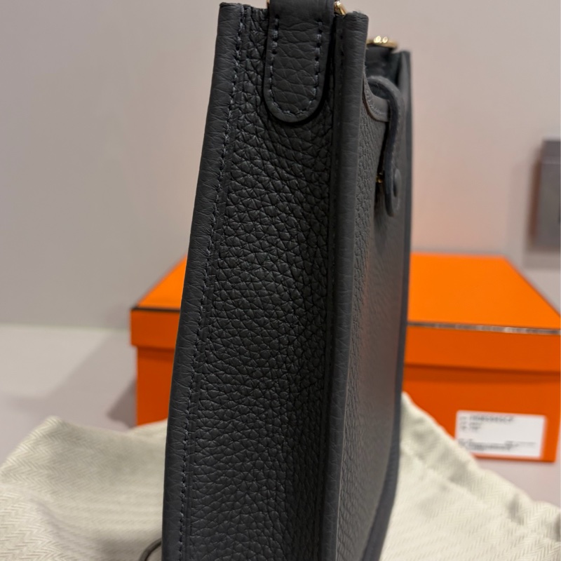 Hermes mini Evelyne 石板灰淡金扣-2