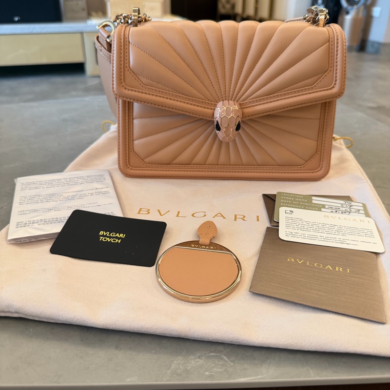 BVLGARI（寶格麗）Serpenti 鏈帶肩背包-15