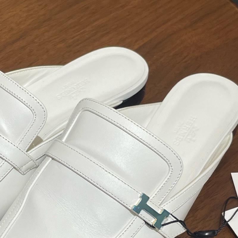 98新 愛馬仕小H扣穆勒鞋Groupie  38.5碼 🈚附件-3