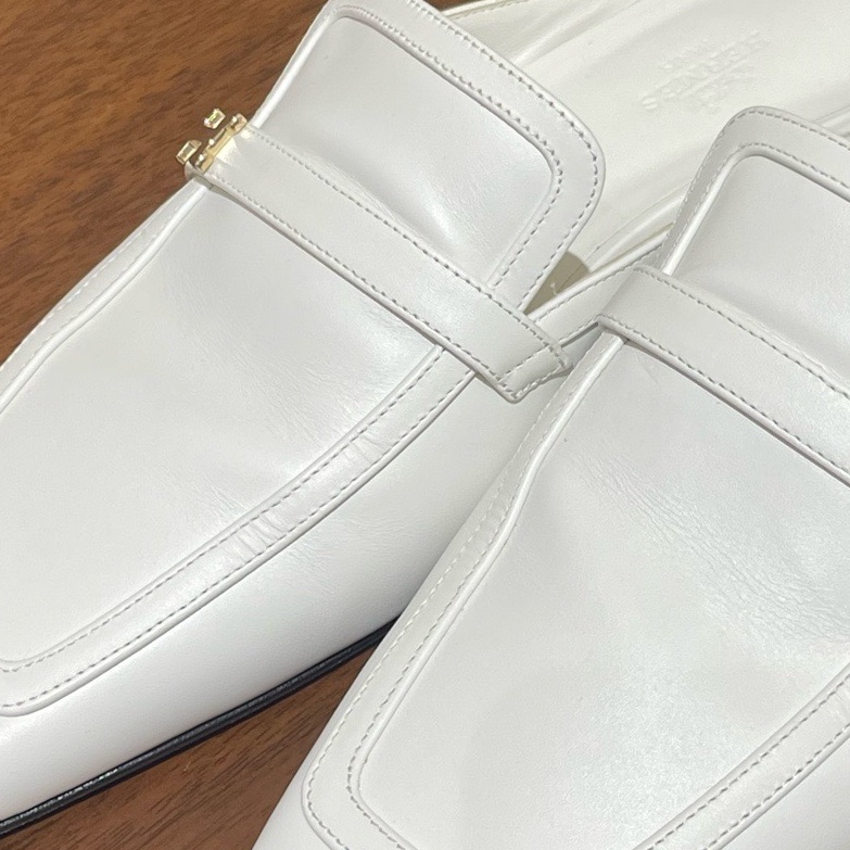 98新 愛馬仕小H扣穆勒鞋Groupie  38.5碼 🈚附件-5