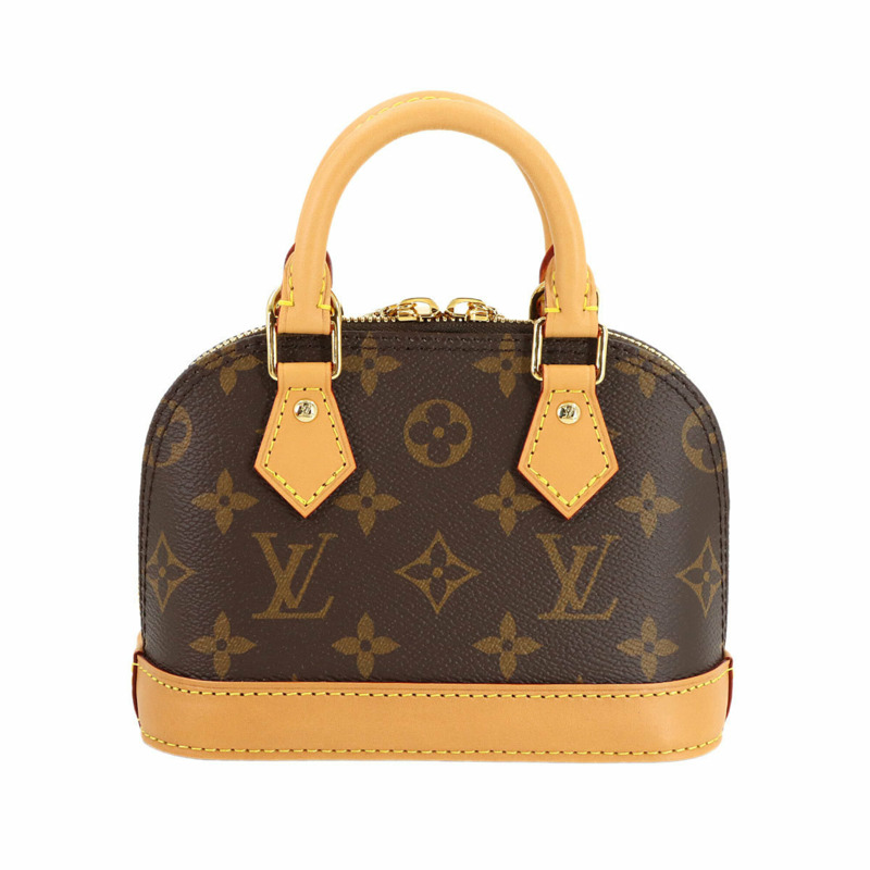 路易威登 Monogram Nano Alma 兩手提/肩背包 棕色 M82717 RFID-2