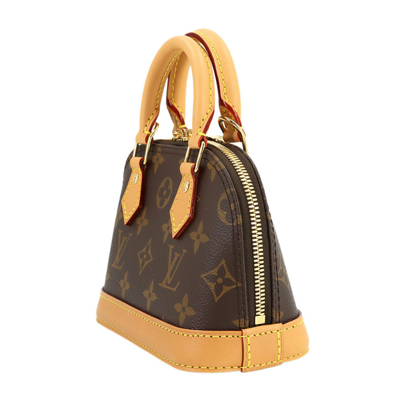 路易威登 Monogram Nano Alma 兩手提/肩背包 棕色 M82717 RFID-3