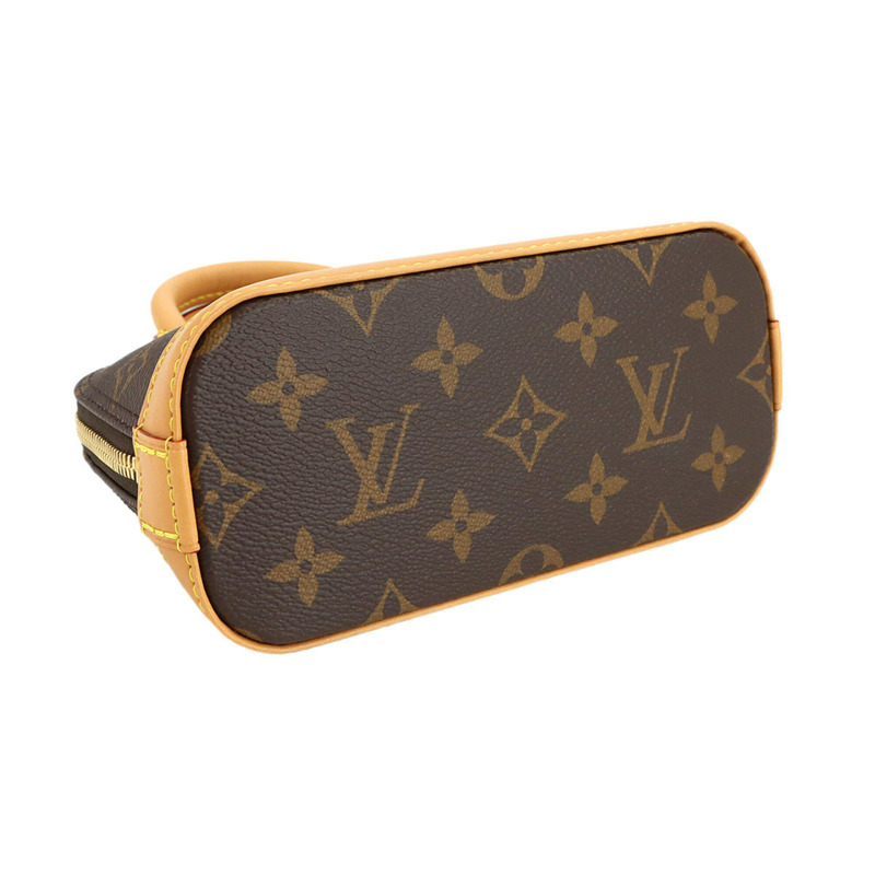 路易威登 Monogram Nano Alma 兩手提/肩背包 棕色 M82717 RFID-4