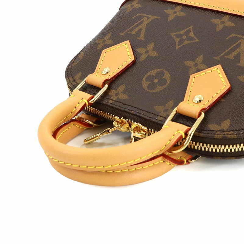 路易威登 Monogram Nano Alma 兩手提/肩背包 棕色 M82717 RFID-5