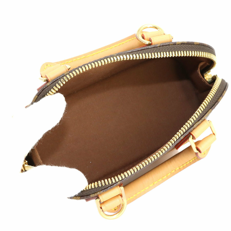 路易威登 Monogram Nano Alma 兩手提/肩背包 棕色 M82717 RFID-6