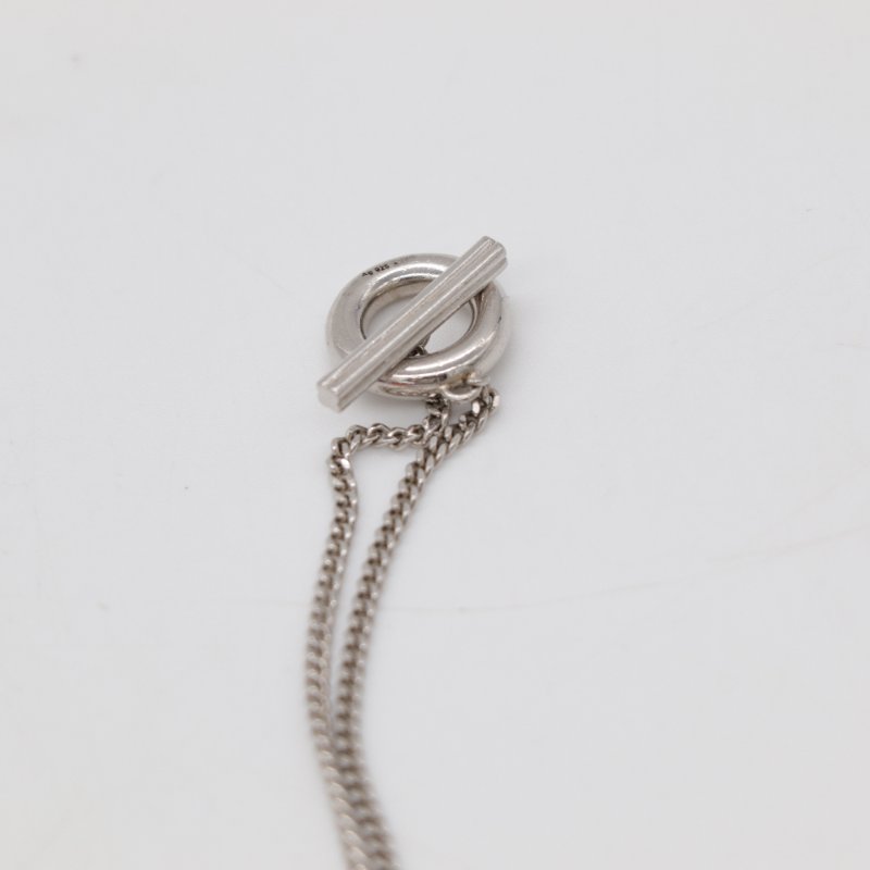 Loewe 羅威 多層次 Anagram 6 花🌸 銀色 金屬 長項鍊 毛衣鏈-5