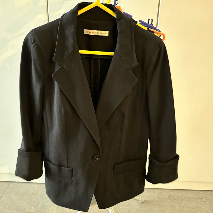 BALENCIAGA.PARIS 黑色單扣外套-5