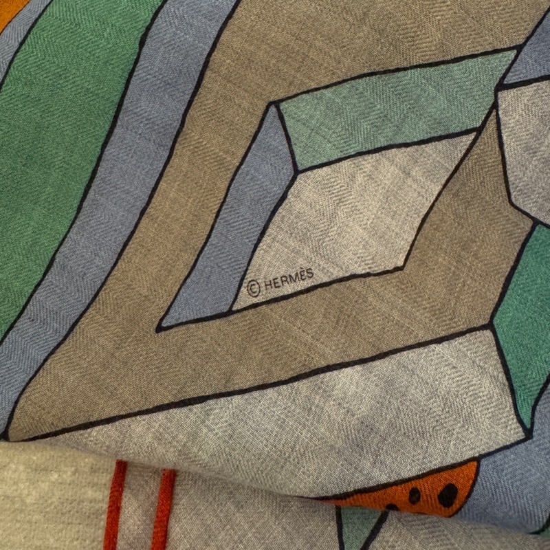 HERMÈS 愛馬仕正品 三角巾-4