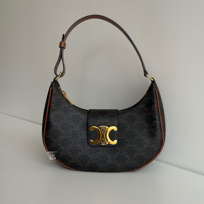 99新🆕 Celine 瑟琳 AVA Triomphe 翻蓋凱旋門腋下包-0