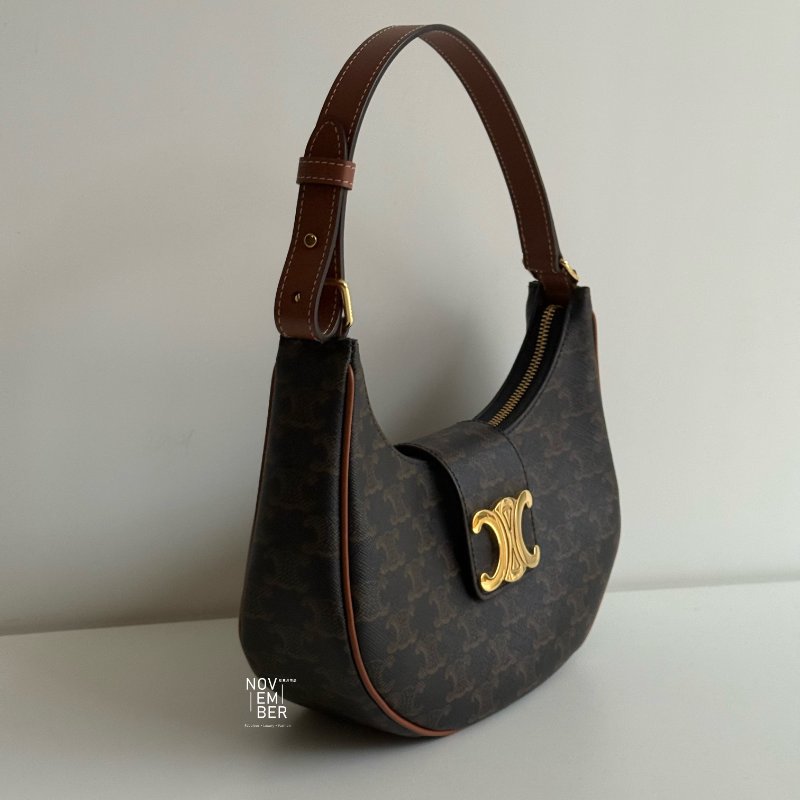 99新🆕 Celine 瑟琳 AVA Triomphe 翻蓋凱旋門腋下包-1