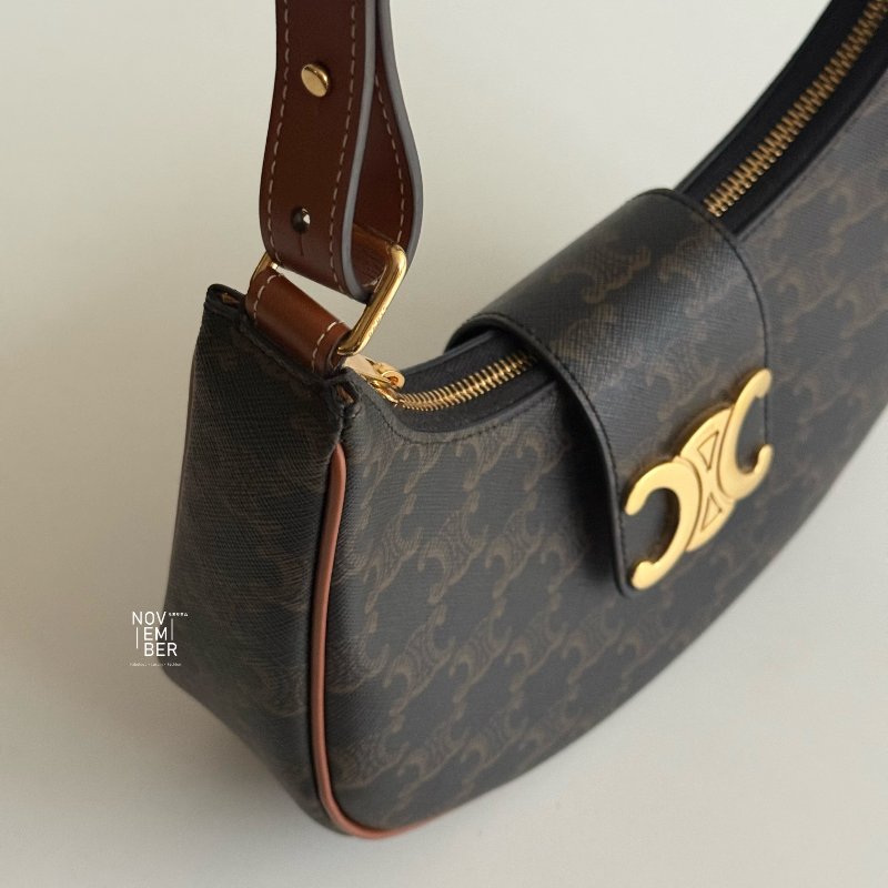 99新🆕 Celine 瑟琳 AVA Triomphe 翻蓋凱旋門腋下包-4