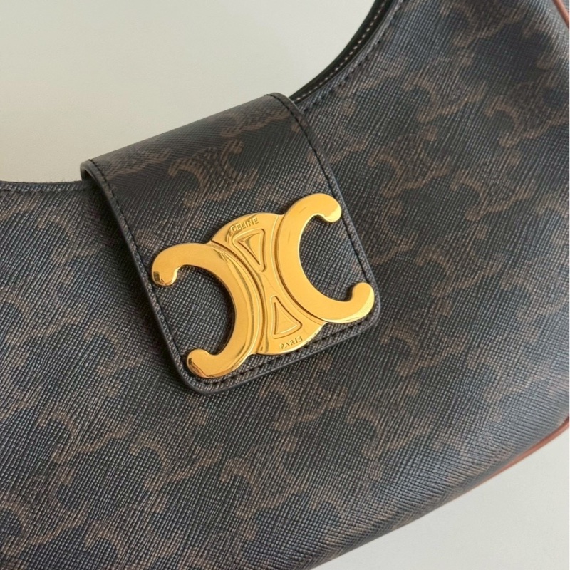 99新🆕 Celine 瑟琳 AVA Triomphe 翻蓋凱旋門腋下包-6