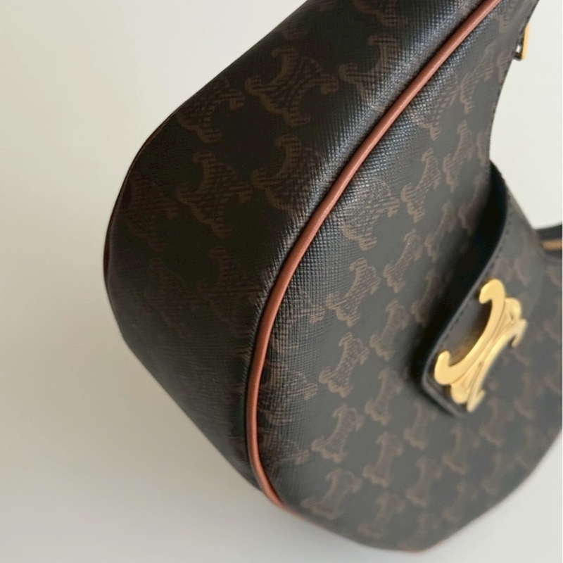 99新🆕 Celine 瑟琳 AVA Triomphe 翻蓋凱旋門腋下包-8