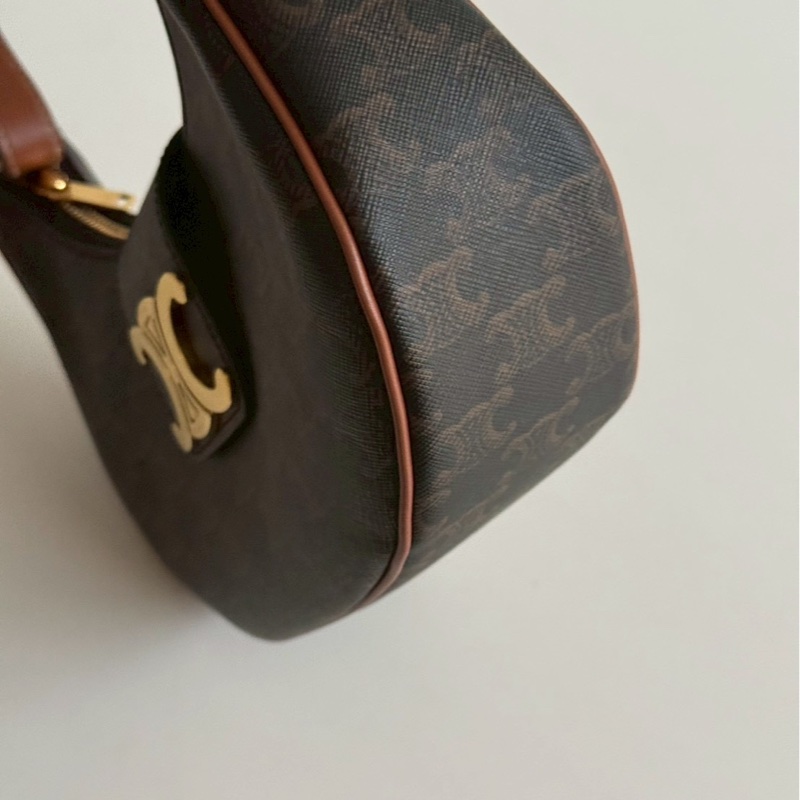 99新🆕 Celine 瑟琳 AVA Triomphe 翻蓋凱旋門腋下包-10