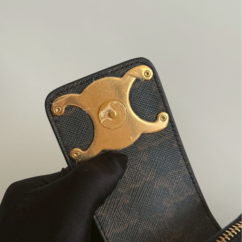 99新🆕 Celine 瑟琳 AVA Triomphe 翻蓋凱旋門腋下包-11